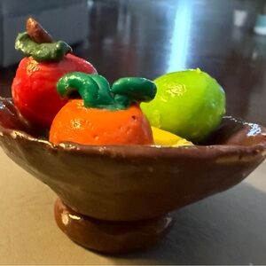 Mini Colorful Fruit Bowl Sculpture